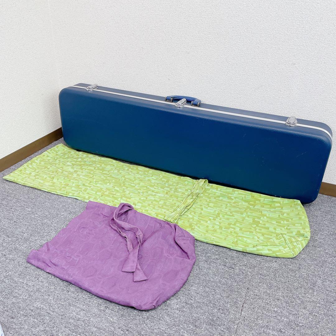 三味線 太棹 トチあり紅木 綾杉彫り胴 二本溝 金細 犬皮 和楽器