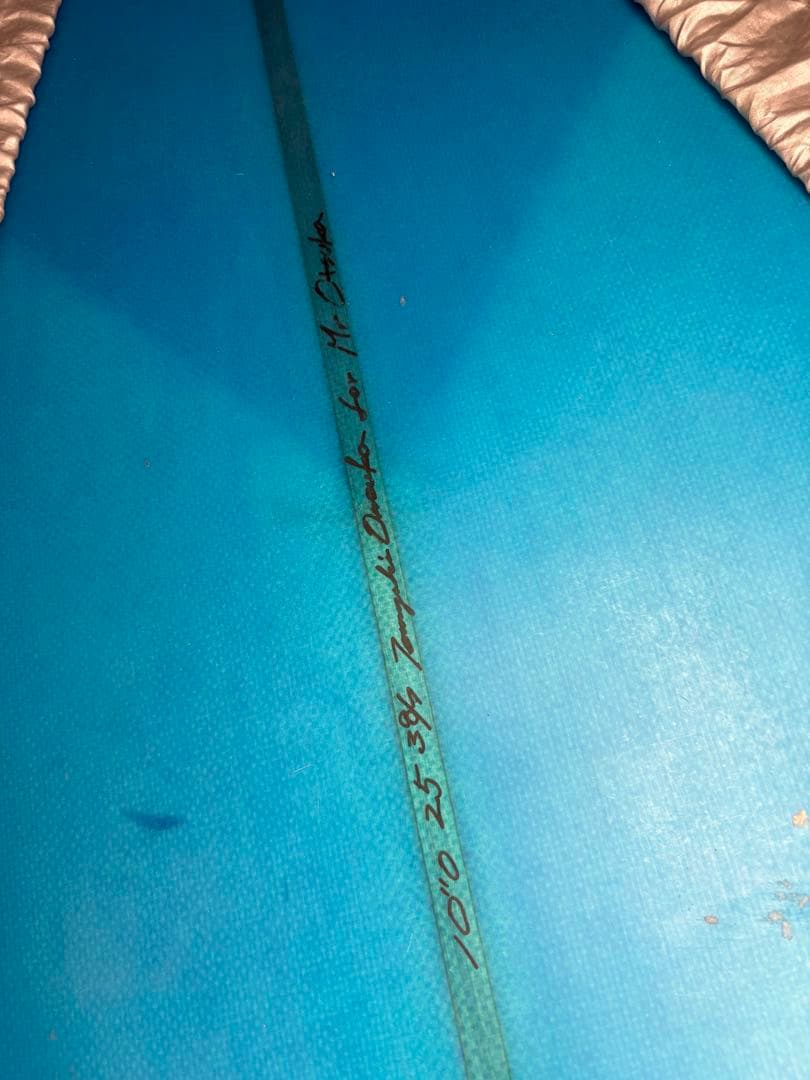 青ロングボード 1フィン 良好　10ft ノーズライティング可能