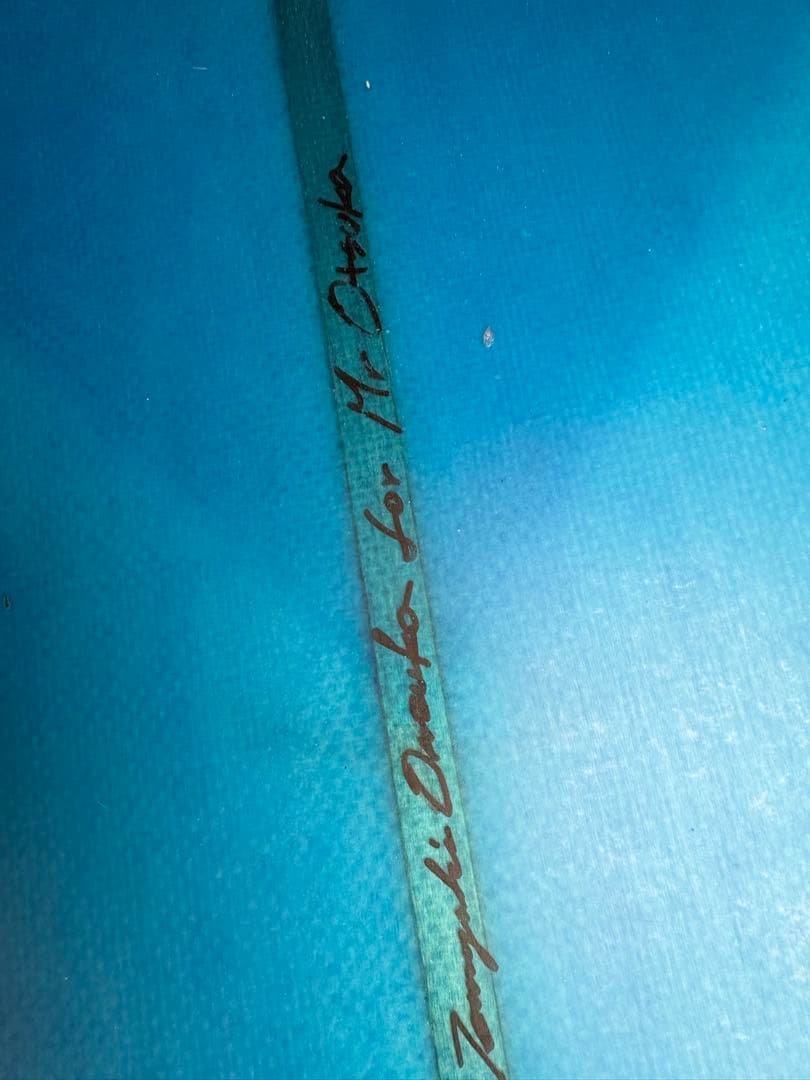 青ロングボード 1フィン 良好　10ft ノーズライティング可能