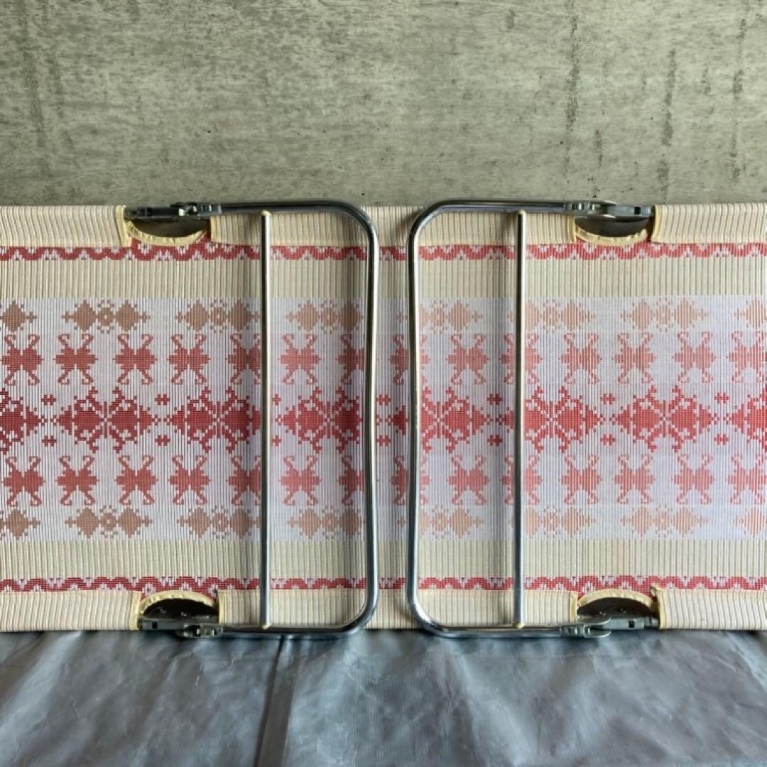 アルプス サマーベッド ボンボン リクライニング 折り畳み 赤 昭和