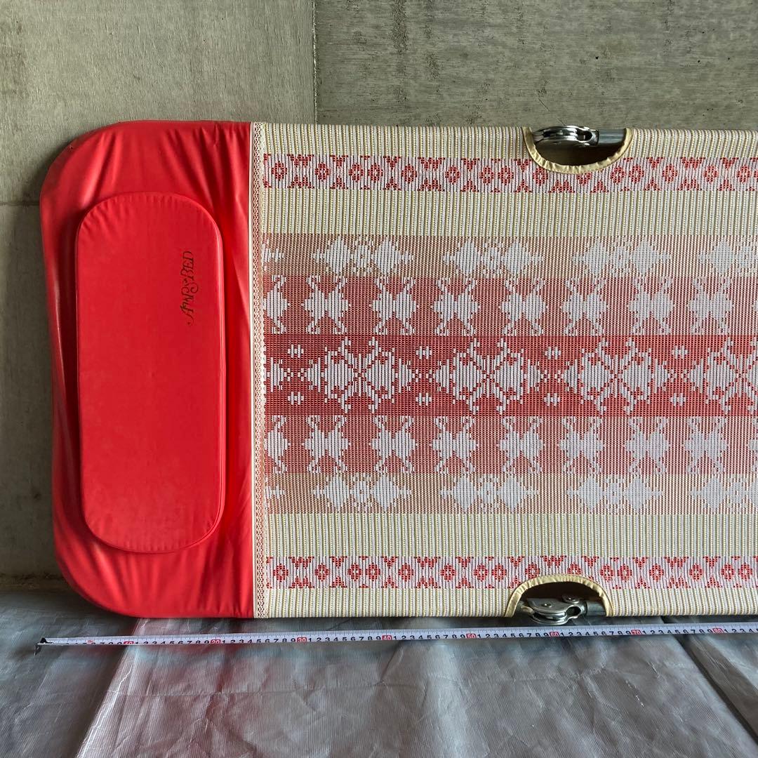 アルプス サマーベッド ボンボン リクライニング 折り畳み 赤 昭和