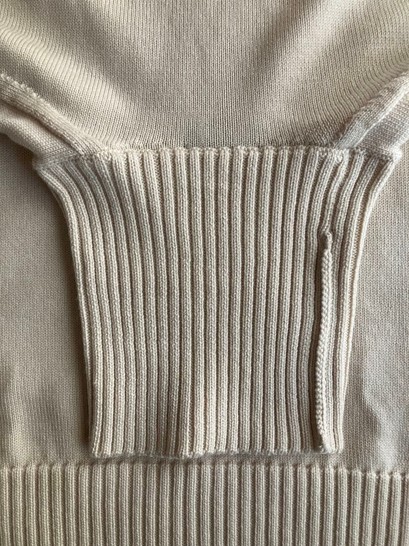 Drumohr メリノウール 8G タートルネックニット オフホワイト 48