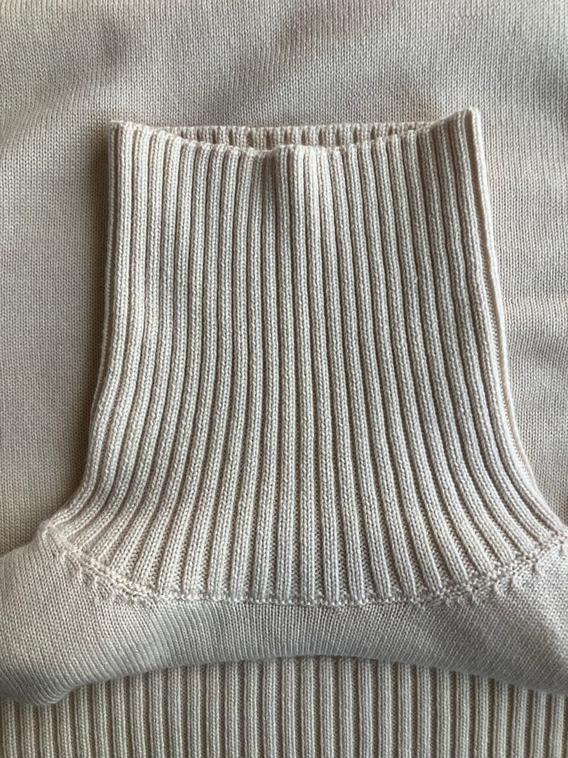 Drumohr メリノウール 8G タートルネックニット オフホワイト 48