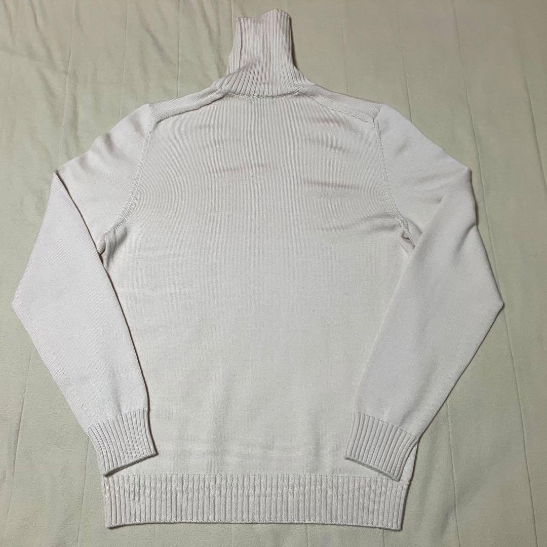 Drumohr メリノウール 8G タートルネックニット オフホワイト 48