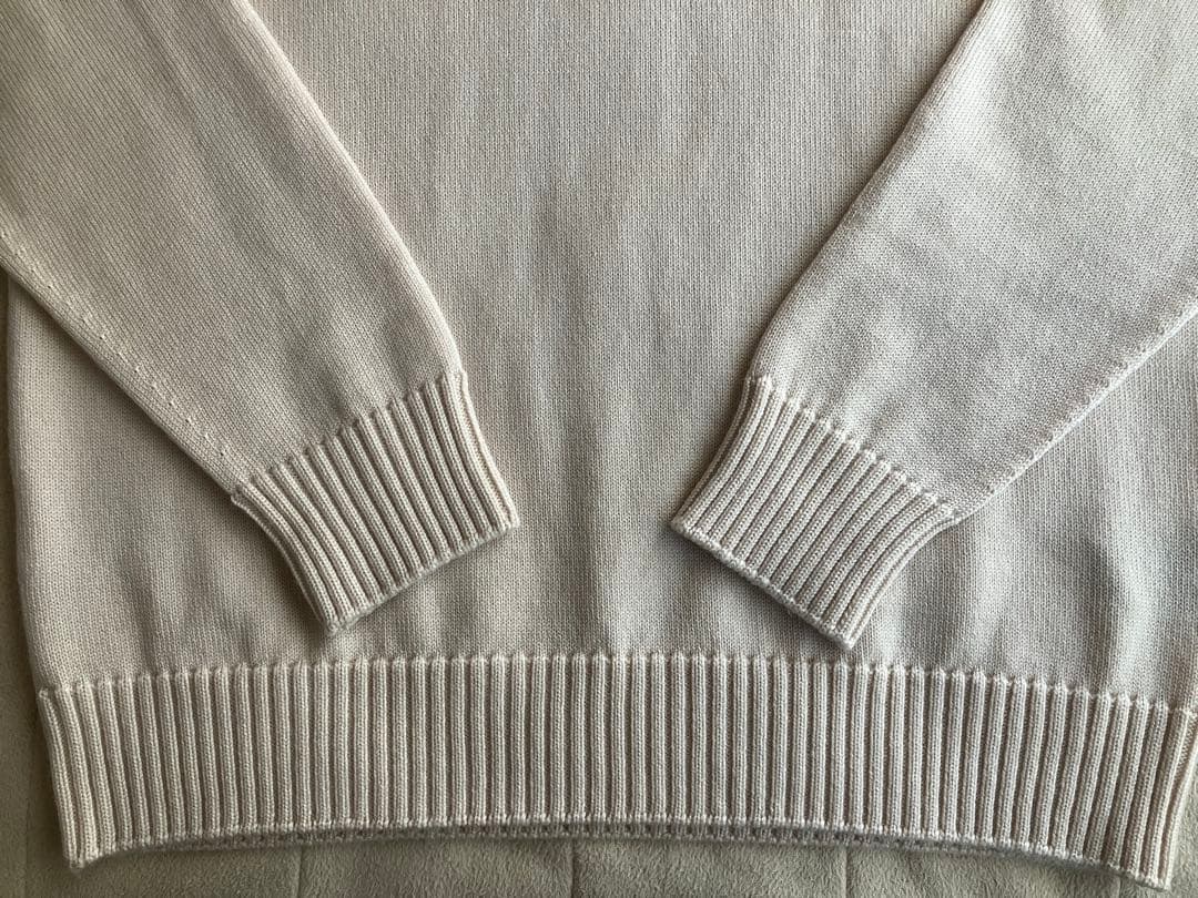 Drumohr メリノウール 8G タートルネックニット オフホワイト 48