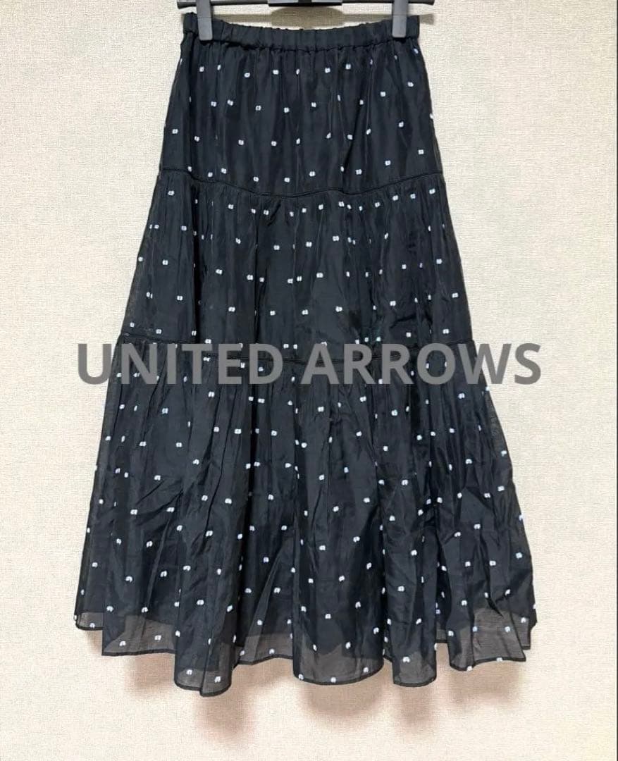 ★限定タイムセール★♡UNITEDARROWS♡定3.2 2トーンドットスカート