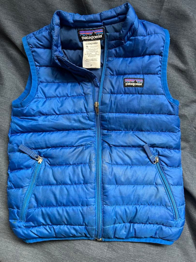 Patagonia ダウンベストと花柄スキーウェアセット