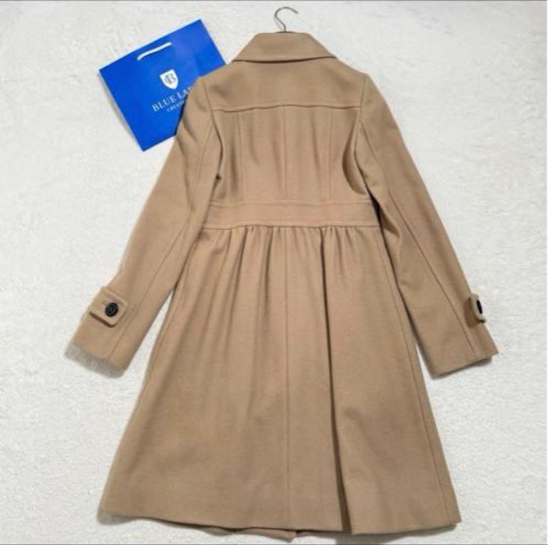 美品　ブルーレーベルクレストブリッジ ロングコート メガチェック キャメル　38