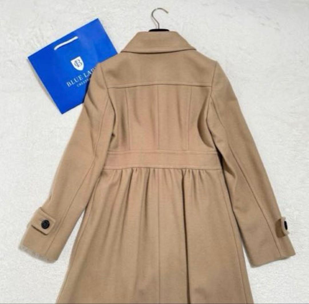 美品　ブルーレーベルクレストブリッジ ロングコート メガチェック キャメル　38