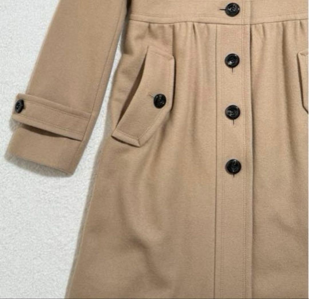 美品　ブルーレーベルクレストブリッジ ロングコート メガチェック キャメル　38