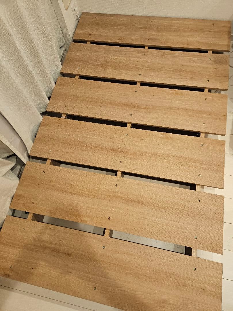 LOWYA シャビーナチュラル セミダブル ベッドフレーム すのこベッド