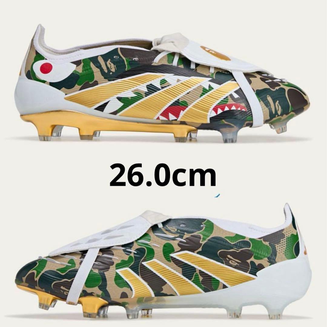 26cm BAPE ADIDAS プレデターエリートフォールディングタン FG