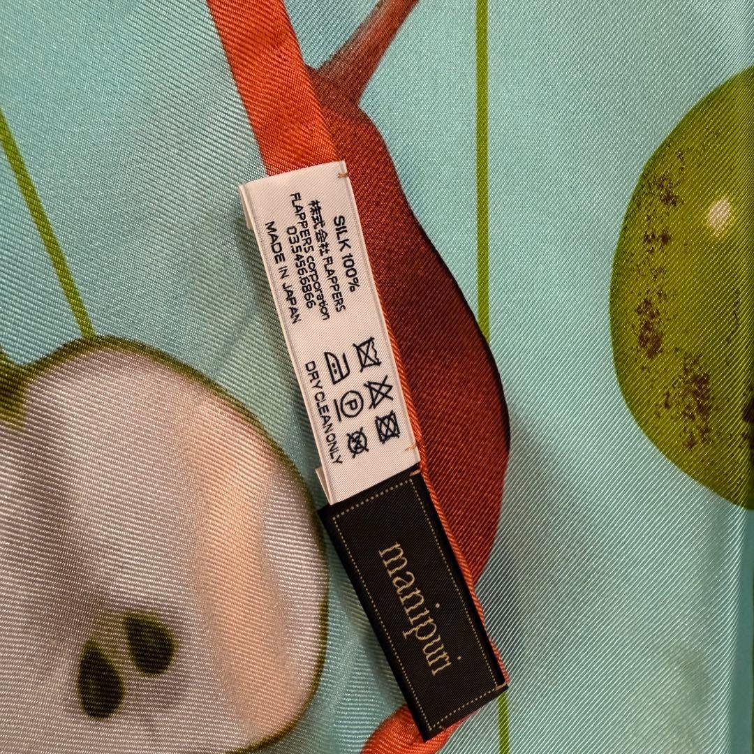 manipuri シルクスカーフ アップル柄