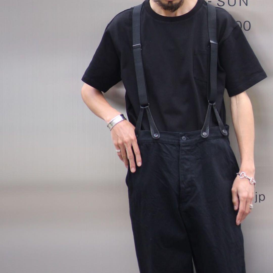 COMOLI コモリ デニム パンツ サスペンダー メンズ - メルカリ