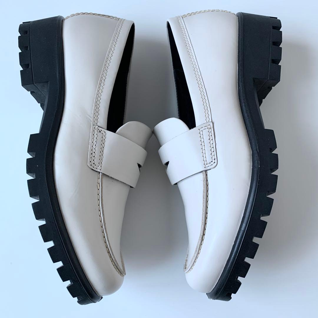 eccoエコーモッドトレイTRAYTECH 厚底ローファー37 23.5㎝極美品