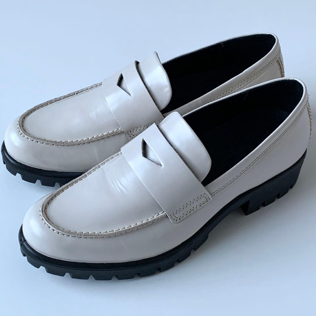 eccoエコーモッドトレイTRAYTECH 厚底ローファー37 23.5㎝極美品