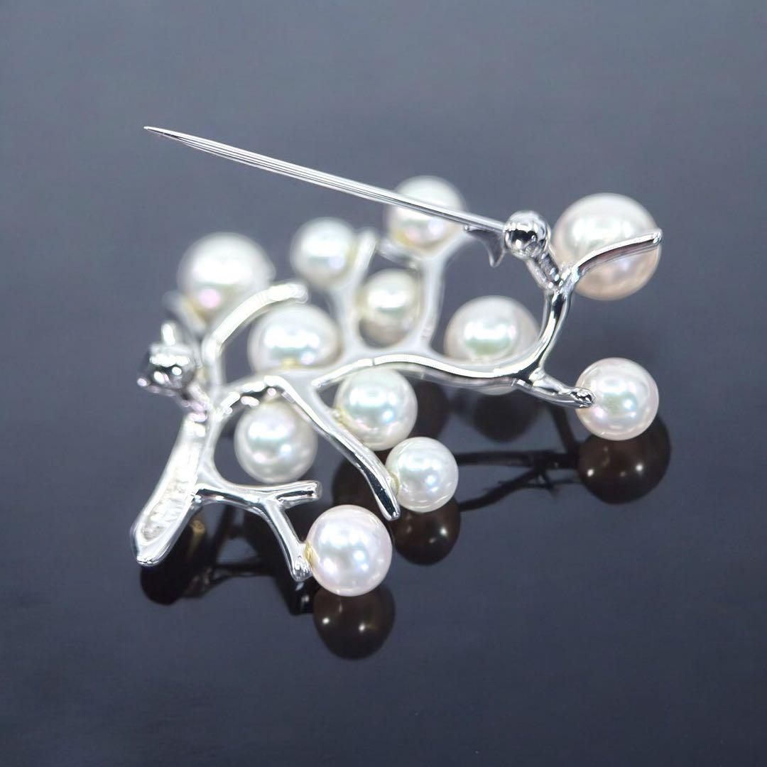 【未使用保管品】ミキモト　ブローチ　コサージュ　アコヤ　パール　真珠　幸福の木