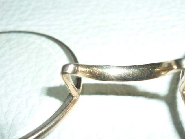 ◆美品 大正時代 ケース付！丸型 12金張り ボシュロム社製 メタルフレーム