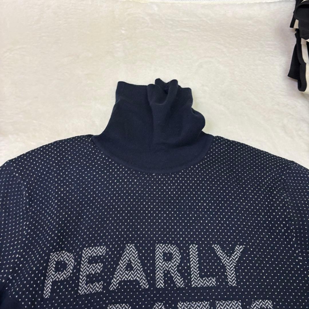 極美品　PEARLY GATES ネイビー タートルネックセーター　2024年