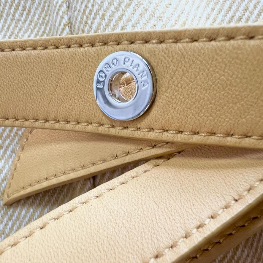 極美品★LOROPIANA★最高級カシミヤ★レザーベルト★リバーシブルコート