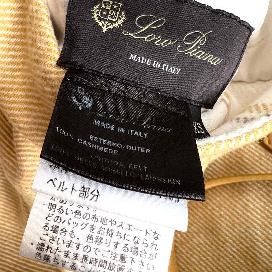 極美品★LOROPIANA★最高級カシミヤ★レザーベルト★リバーシブルコート