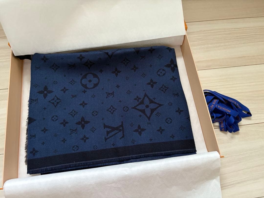 【非売品】Louis Vuitton ネイビー ストール