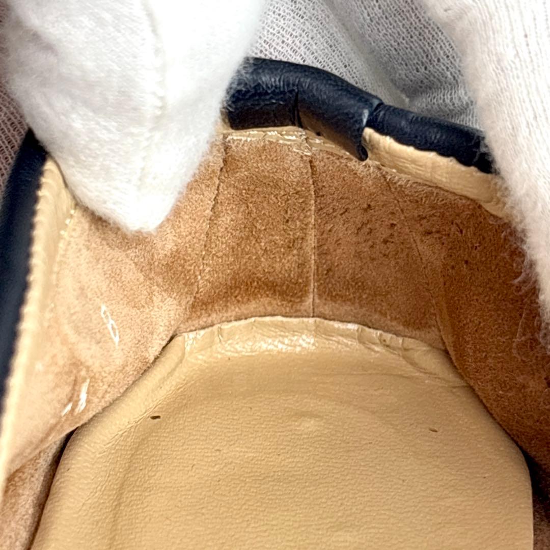 美品 GUCCI グッチ バンブー フラットシューズ ラムレザー 24.5㎝