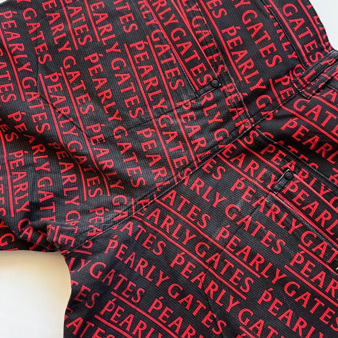 Pearly gates パーリーゲイツ　メゾンロゴ　パンツ　メンズ　L 黒赤