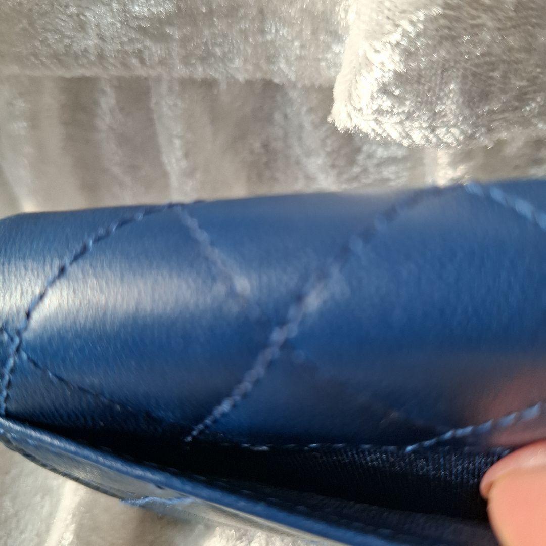 CHANEL ネイビー キーケース マトラッセ