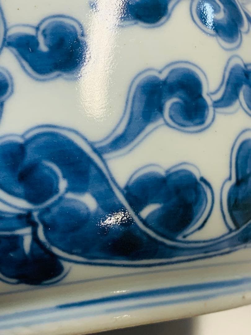 中国清時代染付(青花)お壺