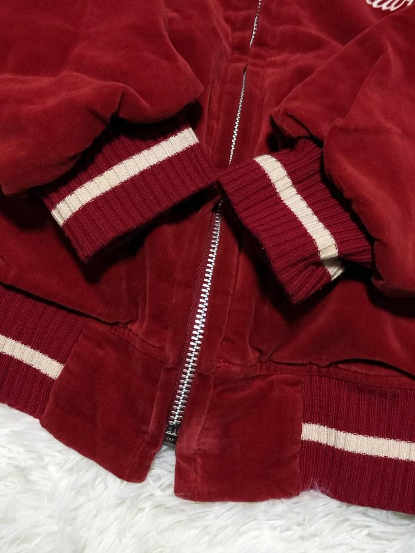 ヒステリックグラマー ベロア リバーシブルスカジャン リネン混 日本製 刺繍 M