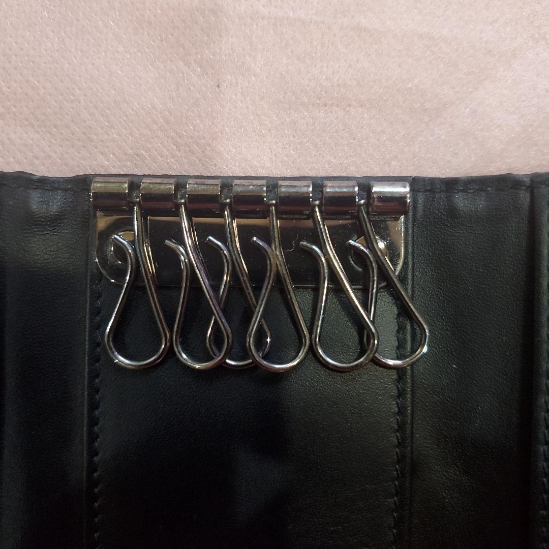 クリスチャン　ディオール　トロッター柄　6連キーケース　ブラック