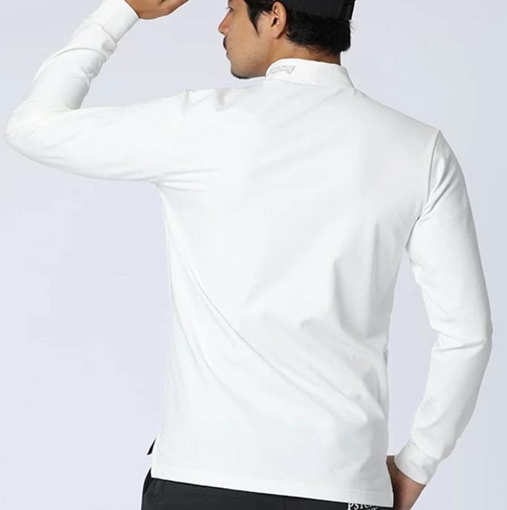 サイコバニー モックネックシャツ〔総柄アート〕【L寸】ホワイト gf649