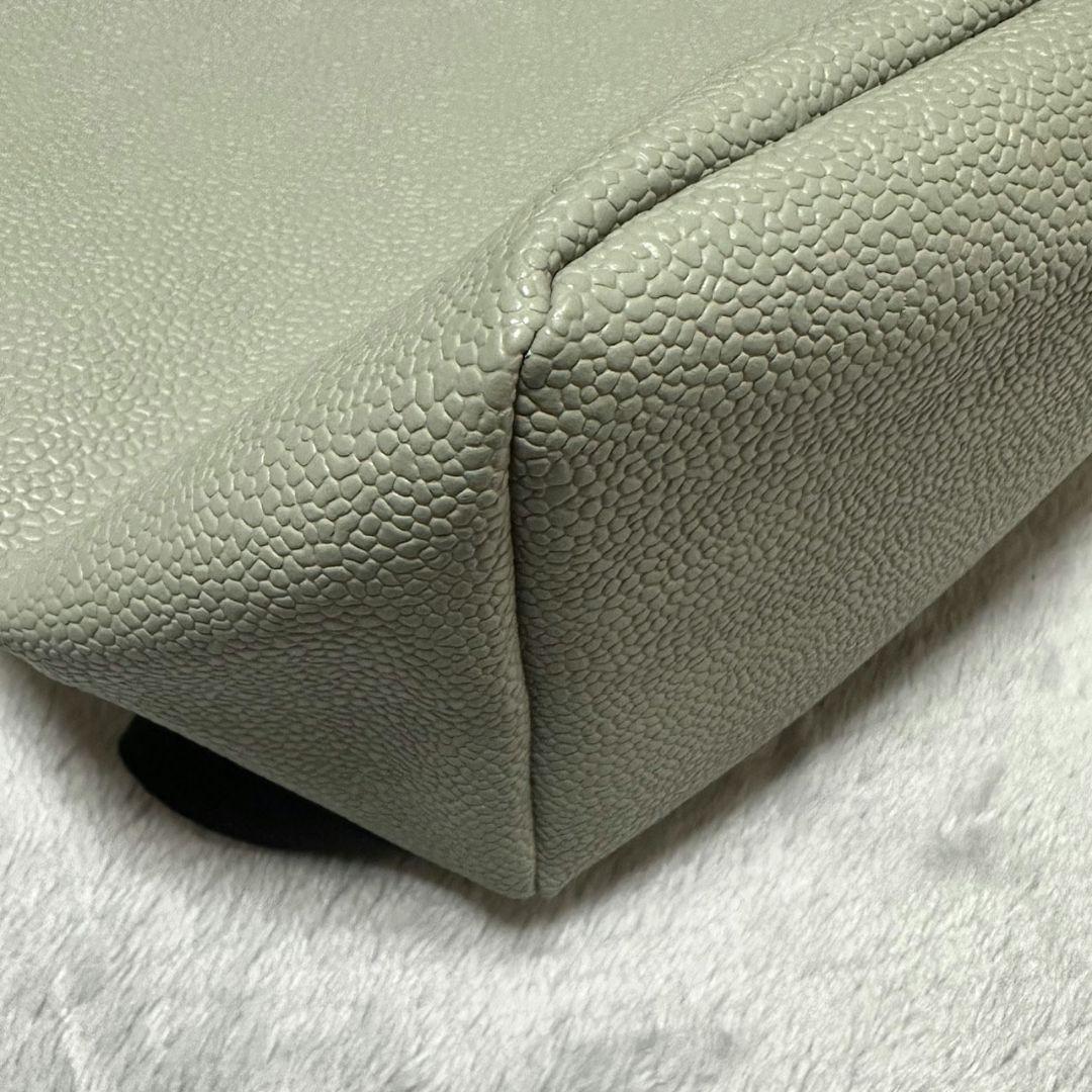 【極美品】TOPKAPI スコッチグレイン バイカラー A4 グリーングレー