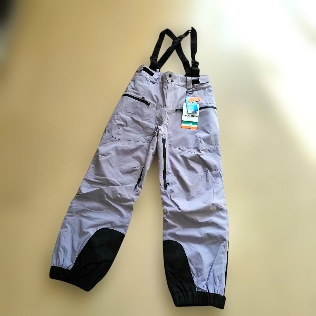 スノーボードウェア上下セット S寸　レディース　パープルグレー　スノボスキー