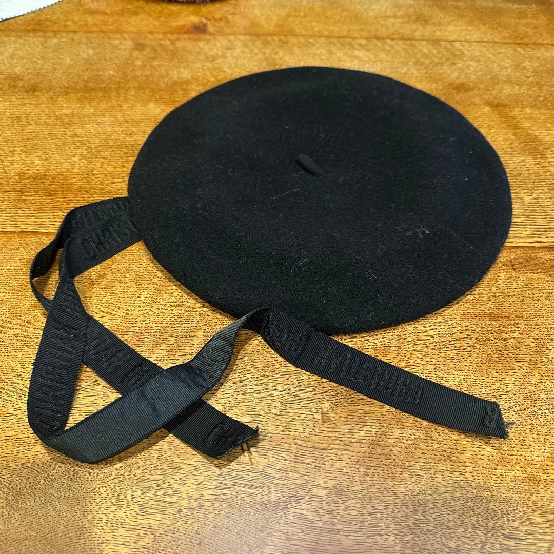 Christian Dior 黒 ベレー帽