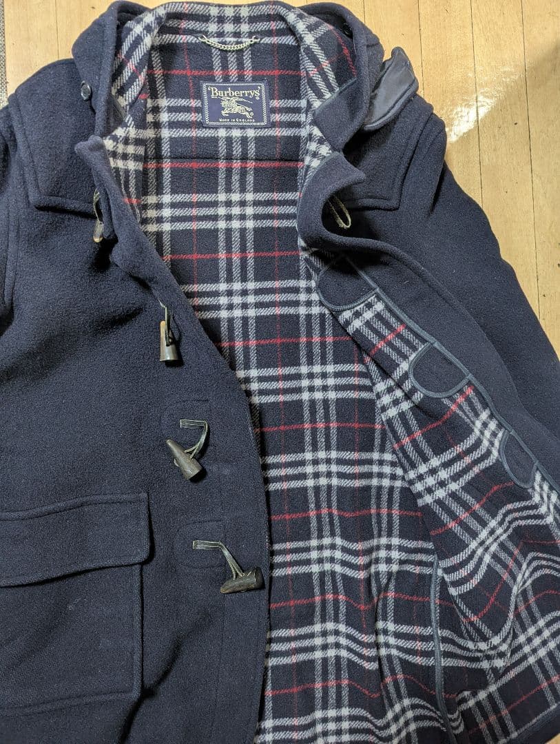 BURBERRY／ダッフルコート／ネイビー／MADEＩＮ　England