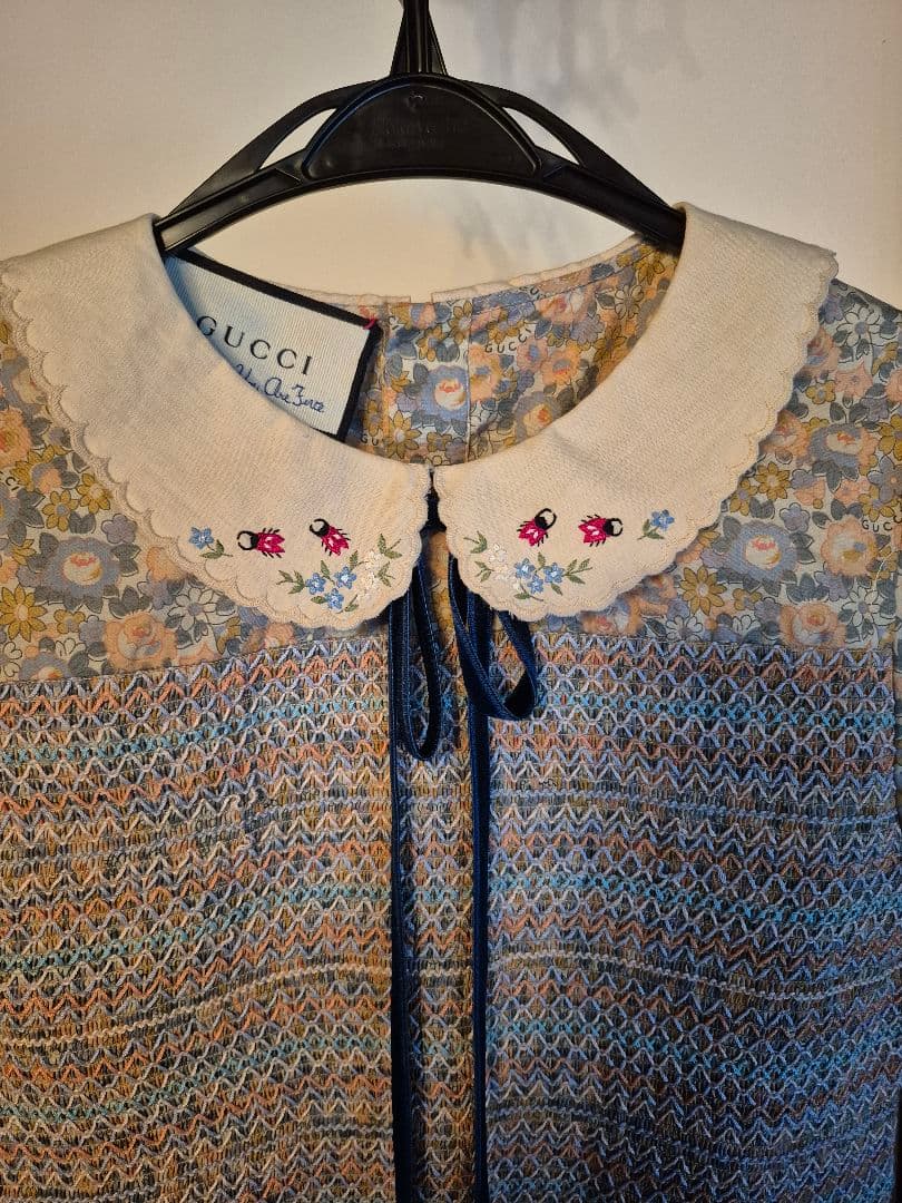 GUCCI LIBERTY 花柄 刺繍 ワンピース グッチ リバティ コラボ