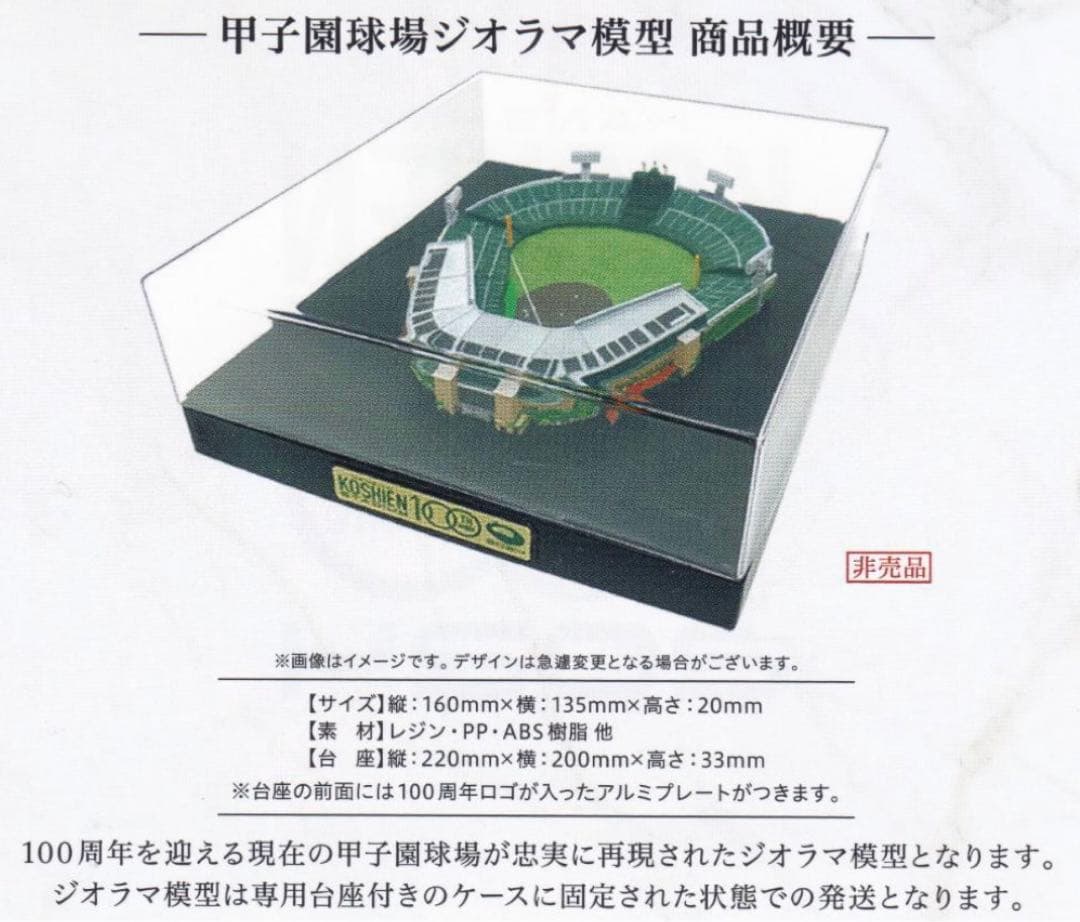 阪神タイガース 甲子園球場100周年 ジオラマ模型 未開封 非売品 - メルカリ