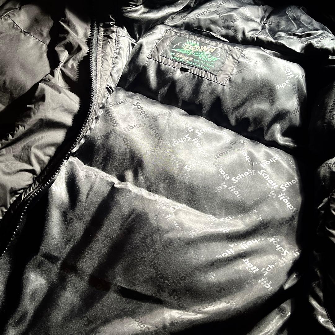 美品 希少別注 Schott×And A フェザー ダウンジャケット アメカジ