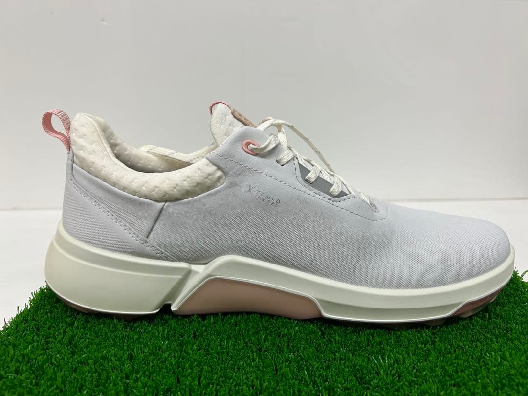 ゴルフシューズECCOBIOMH4レディース ホワイト/シルバー/ピンク25