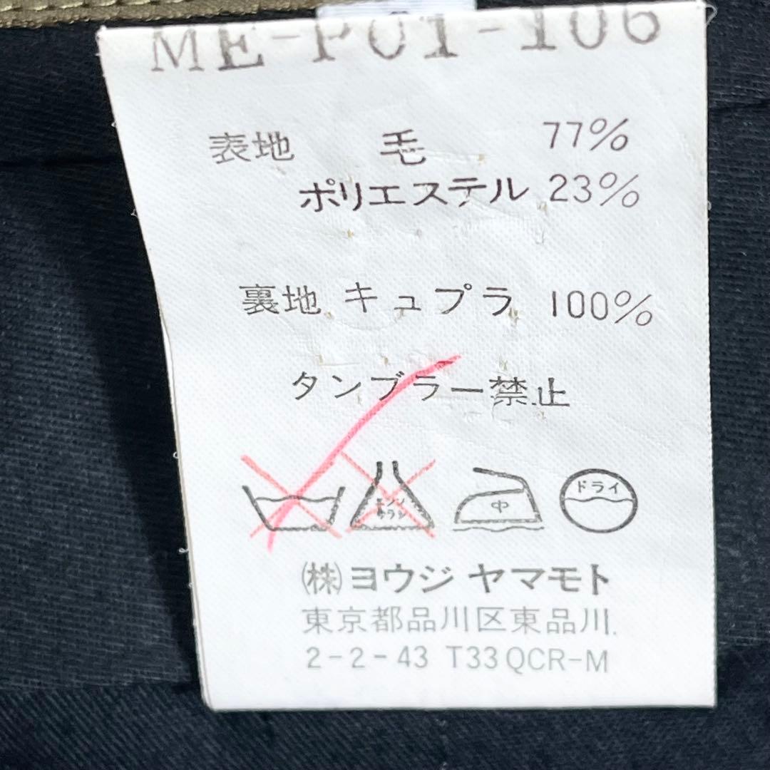 ワイズフォーメン 2タック ストライプ スラックスパンツ プリーツ グレー 2