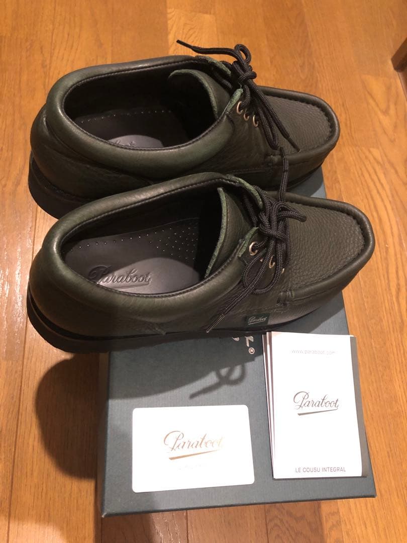 PARABOOT THIERSカーキレザーUK6