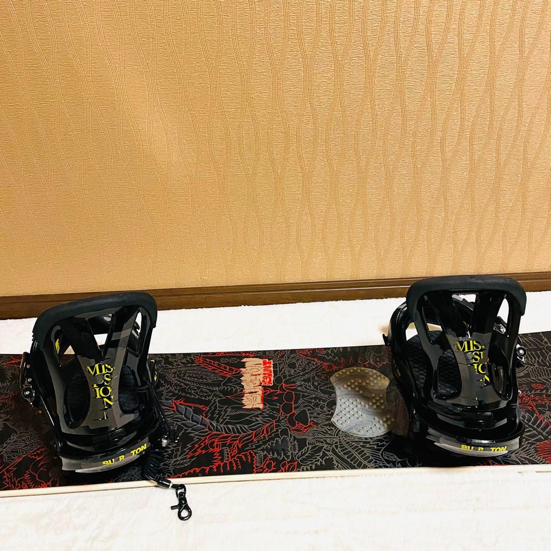 BURTON スノーボード、ビィンディングセット 155cm×M ストラップ付き
