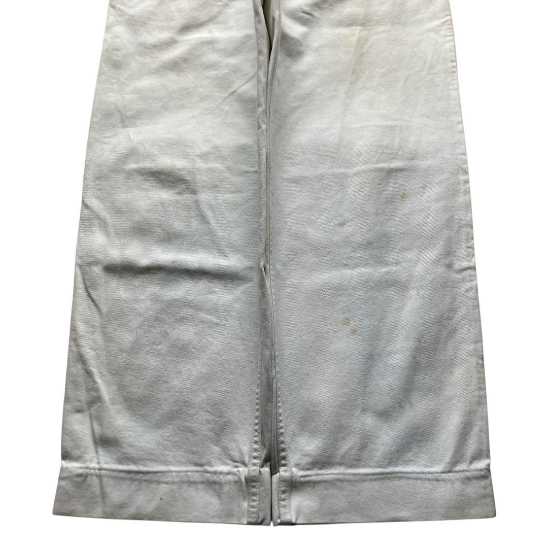 極太90s carhartt バギーホワイトデニム ワンポイント刺繍ヘビーオンス