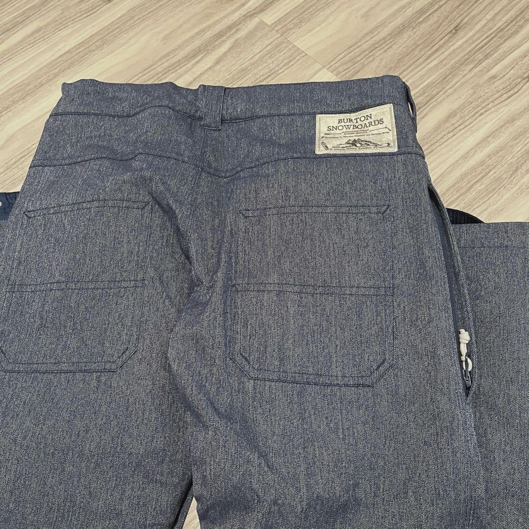 BURTON デニム スノーボードパンツ S レディース スキーウエア 美品