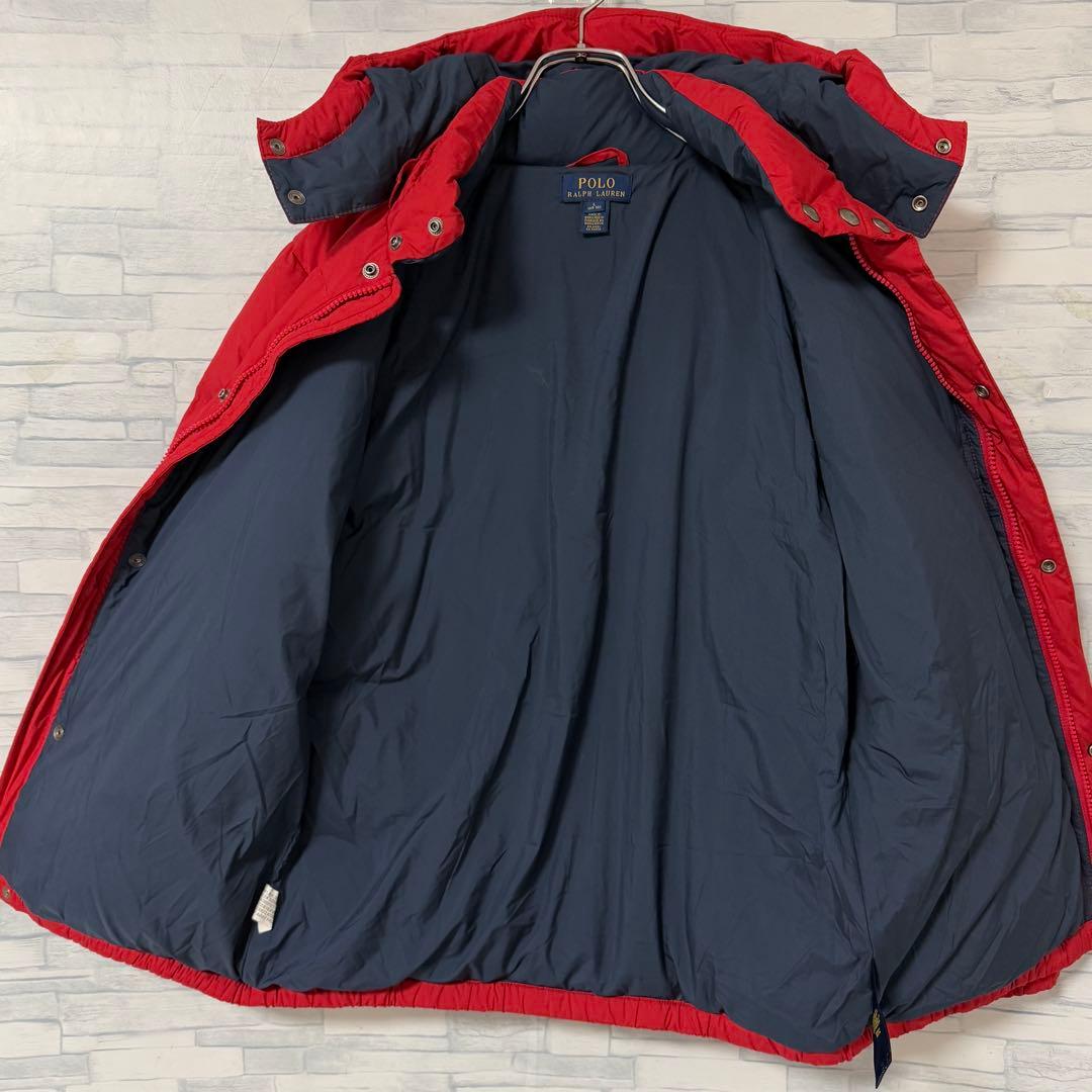 ポロラルフローレン ジャケット ダウンジャケット 刺繍ロゴ レッド M相当