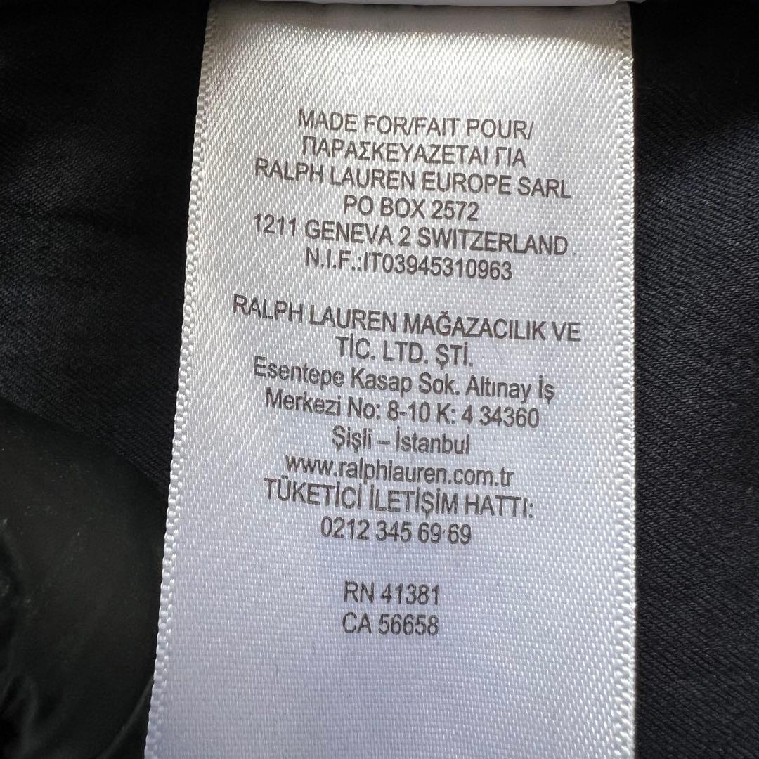 ポロラルフローレン　現行タグ　ステンカラーコート　ネイビー　綿×ナイロン　M