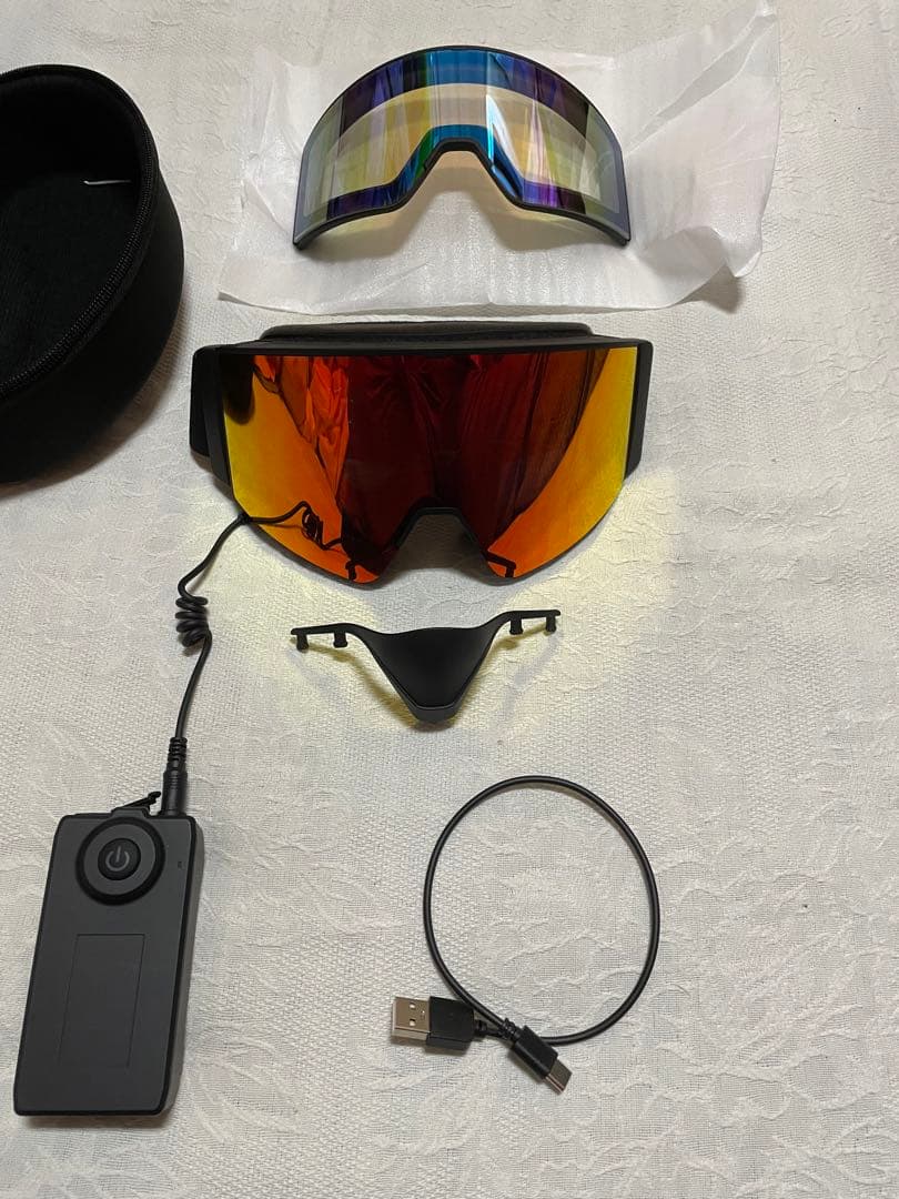 新品Hubo sport 電熱ゴーグル バッテリーUSBで携帯用のものを接続可能