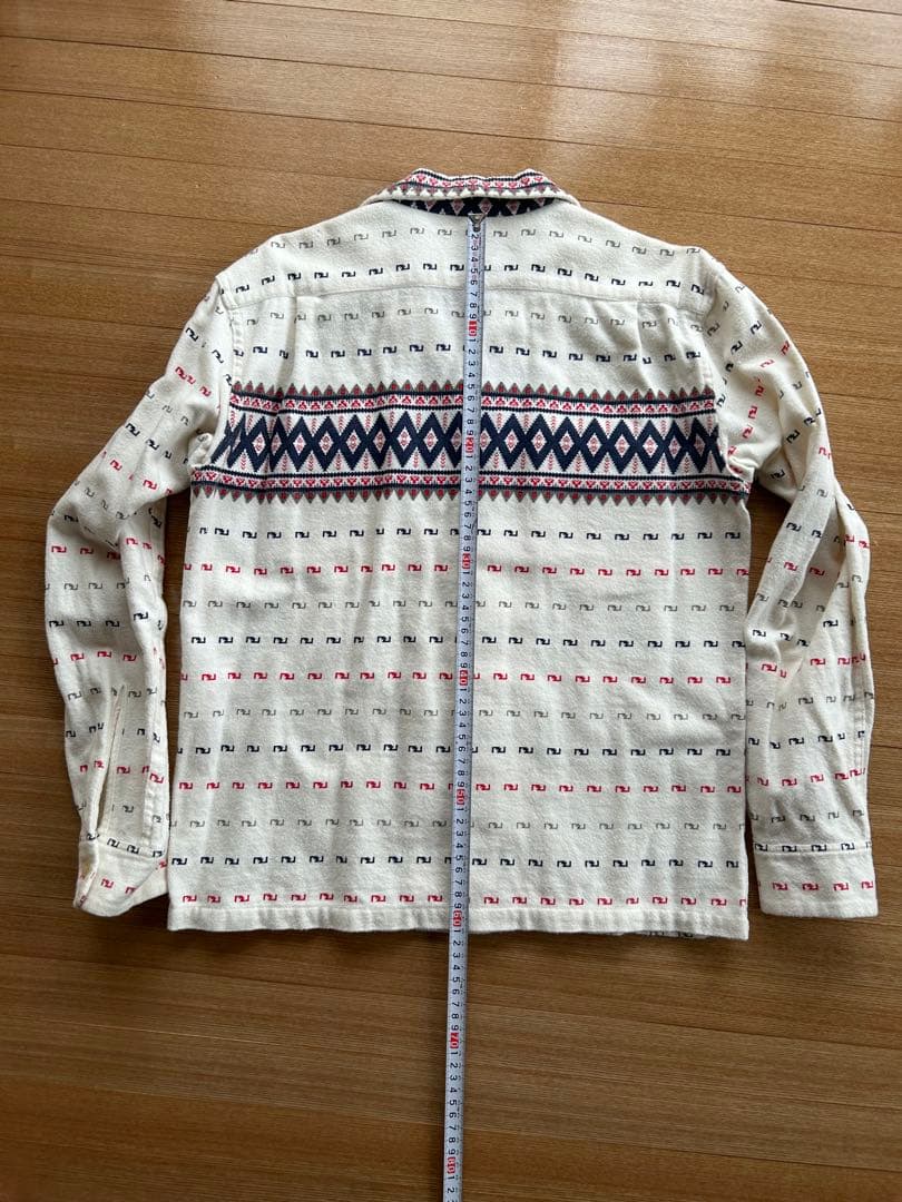 Greaseville 幾何学模様 ネルシャツ S ロカビリー